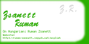 zsanett ruman business card